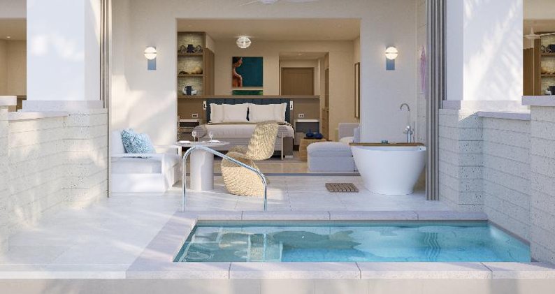 SUITE BEACH FRONT WITH PRIVATE POOL Room
